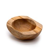 Middelgrote Natuurlijk Vormige Teakhouten Kom - 20x7cm