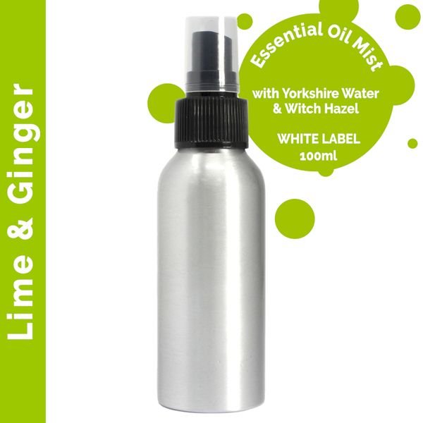 100ml Etherische Olie Mist - Limoen & Gember - White Label