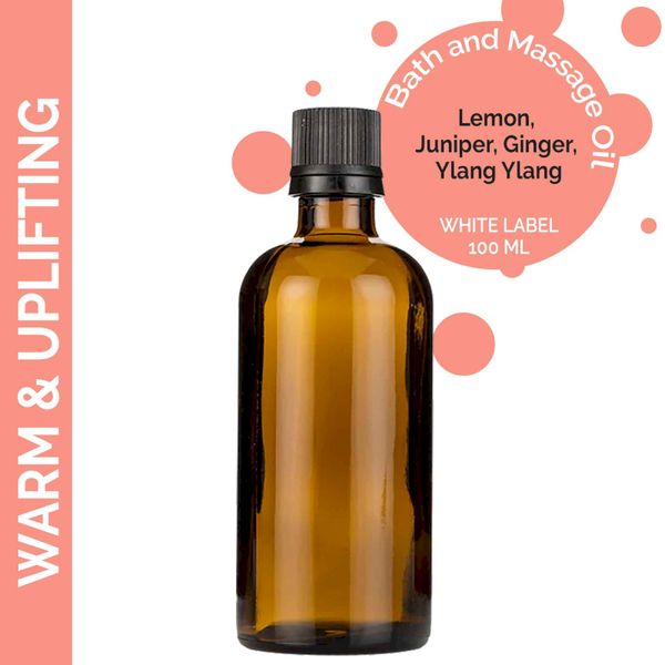 Warm & Opbeurend Massage olie 100ml - Wit Label