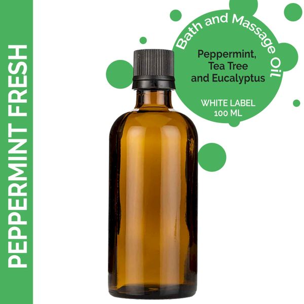 Pepermunt Vers Massage olie 100ml - Wit Label