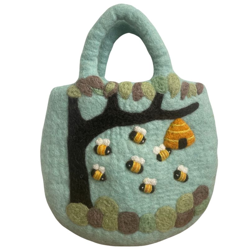 Boom en Bijenkorf Vilt Tas - 35x27cm