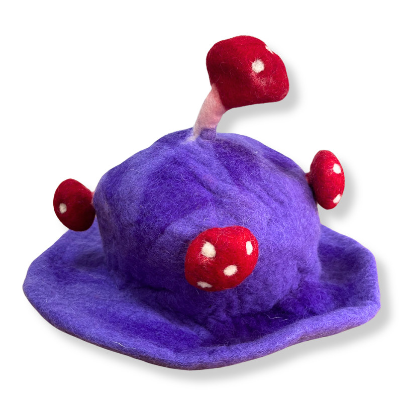 Felted Paddenstoelenhoed - Dromerige Paarse Nevel