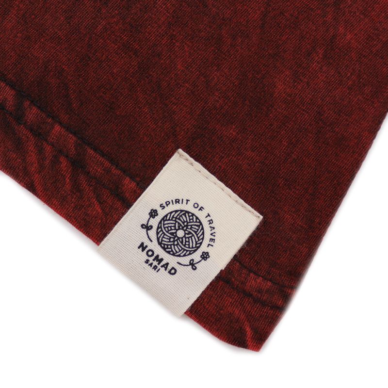 Kleine Steen Gewassen T-shirt - Mandala - Kastanjebruin