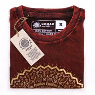 Kleine Steen Gewassen T-shirt - Mandala - Kastanjebruin