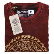 Middelgrote Steen Gewassen T-shirt - Chakra - Kastanjebruin