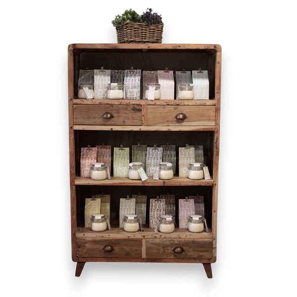 Planken Display Kast - Gerecycled Hardhout - 100 x 40 x 160cm