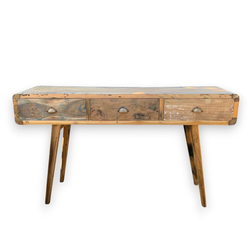 Console Tafel - Gerecycled Hardhout - 150 x 50 x 80cm