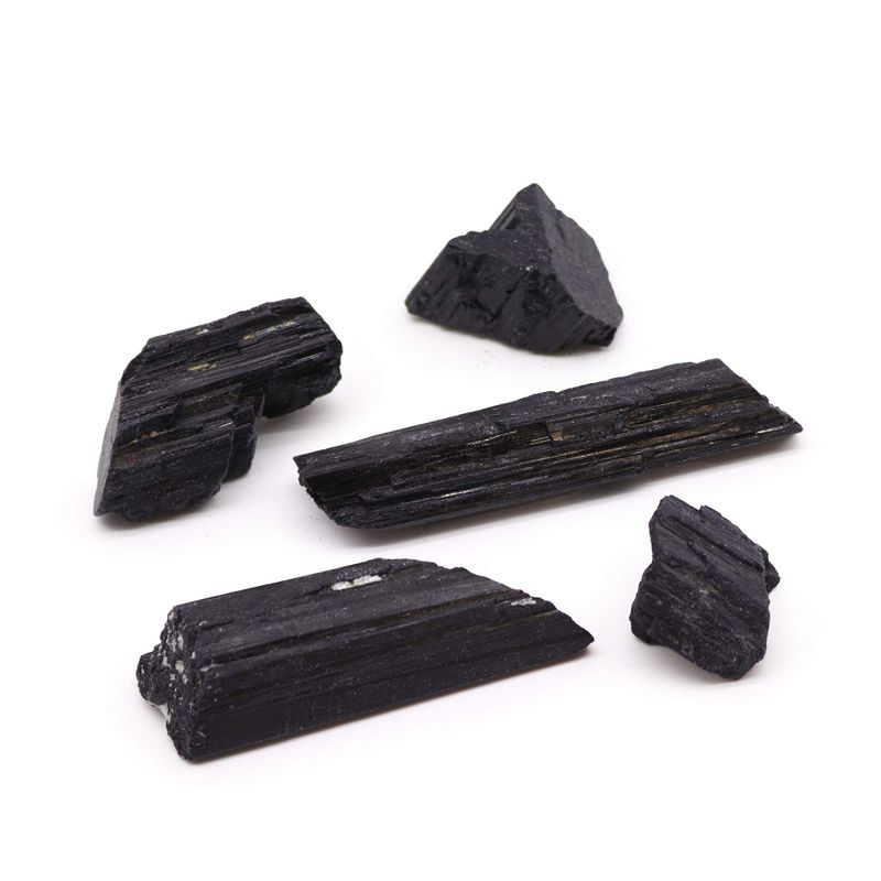 Indiase Zwarte Toermalijn – 1 kg (ca. 20-30 Stuks, 5-10 cm)