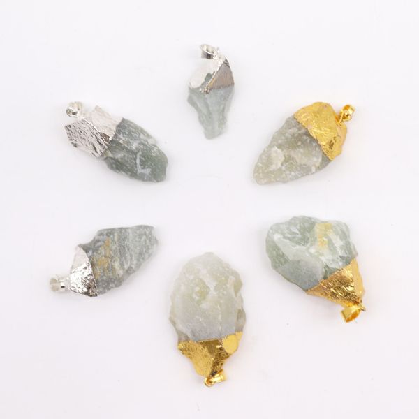 Edelsteen Bergkristal Goud- & Zilverkleurige Hangers (6 assorti)