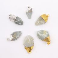 Edelsteen Bergkristal Goud- & Zilverkleurige Hangers (6 assorti)