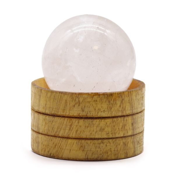 Edelsteen Kristallen Bol 40mm - Bergkristal met Standaard