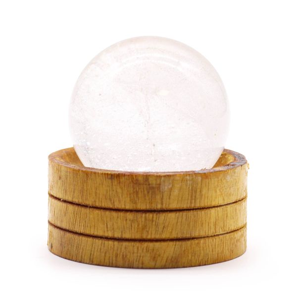 Edelsteen Kristallen Bol 50mm - Bergkristal met Standaard