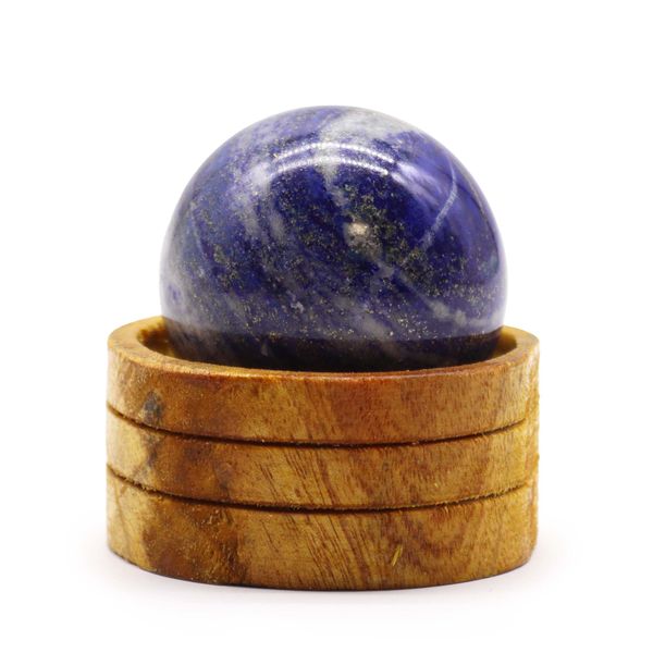 Edelsteen Kristallen Bol 50mm - Afghaanse Lapis met Standaard
