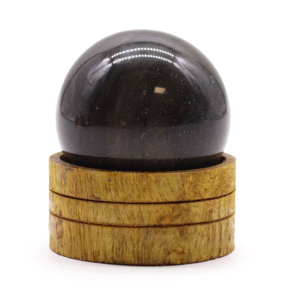 Edelsteen Kristallen Bol 50mm - Oceaanagaat met Standaard