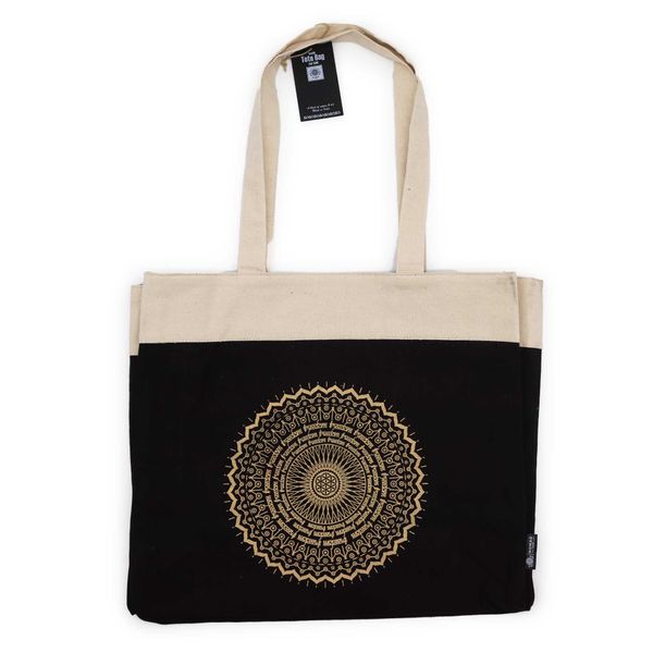 Extra Grote Draagtas (38x15x43cm) Chocolade Steenwas 14oz - Vrijheid Mandala
