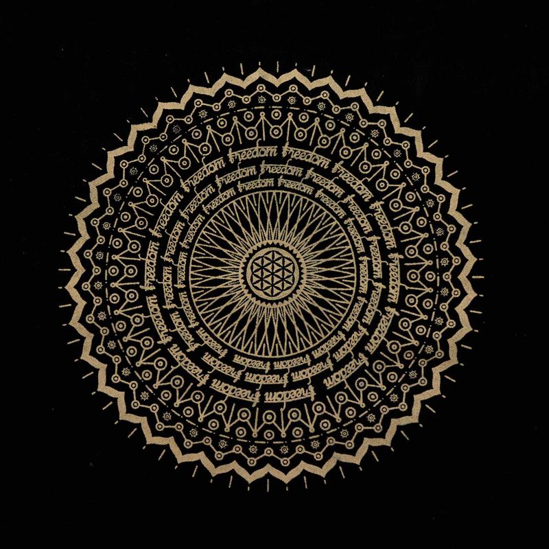 Extra Grote Draagtas (38x15x43cm) Chocolade Steenwas 14oz - Vrijheid Mandala