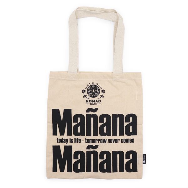 Iconische Basic Draagtas - Mañana Mañana - (40x36cm) - Naturel 4oz