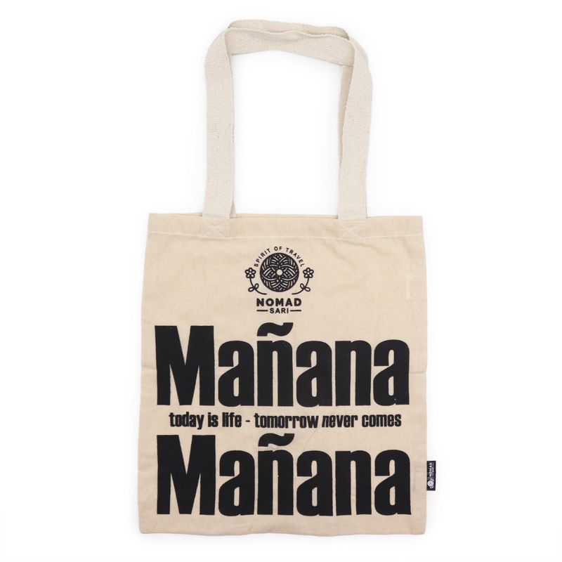 Iconische Basic Draagtas - Mañana Mañana - (40x36cm) - Naturel 4oz