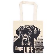 Iconische Basic Draagtas - Hondenleven - (40x36cm) - Naturel 4oz
