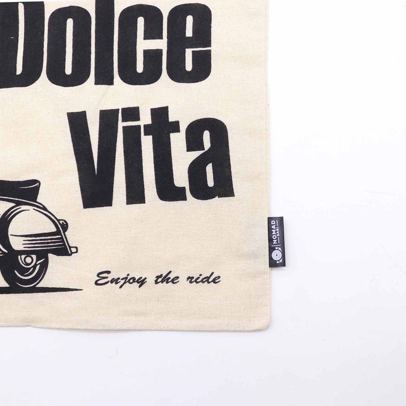 Iconische Basic Draagtas - La Dolce Vita - (40x36cm) - Naturel 4oz