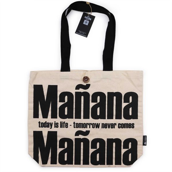 Iconische Classic Draagtas - Mañana Mañana - Naturel 10oz (36x43x10cm)