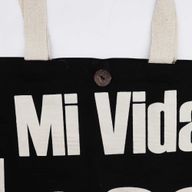 Iconische Classic Draagtas - Mi Vida Loca - Zwart Naturel 10oz (36x43x10cm)
