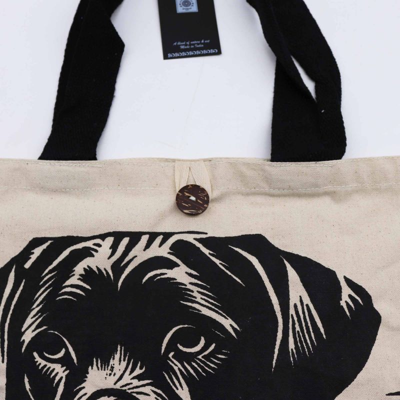 Iconische Classic Draagtas - Het is een Hondenleven - Wit 10oz (36x43x10cm)