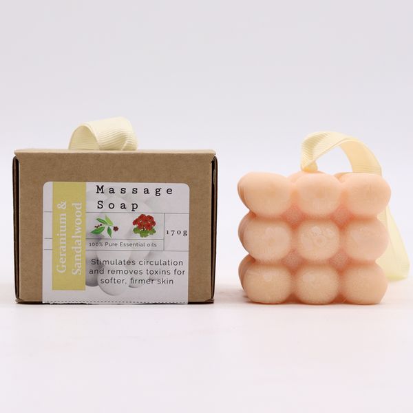 Massagezeep in een Doos - Geranium & Sandelhout