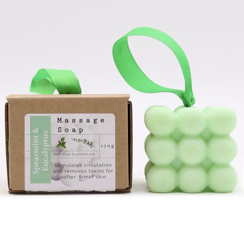 Massagezeep in een doos- Kruizemunt & Eucalyptus