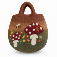 Paddenstoelen Tuin Vilt Tas - 35x27cm