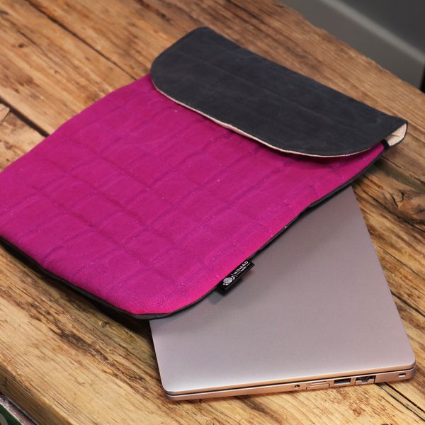 Laptop Beschermhoes - Schokkend Roze - 14oz Stonewash