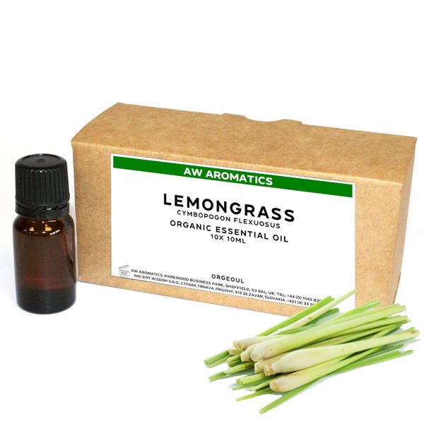 Citroengras Biologische Essentiële Olie 10ml - ONGELABELD