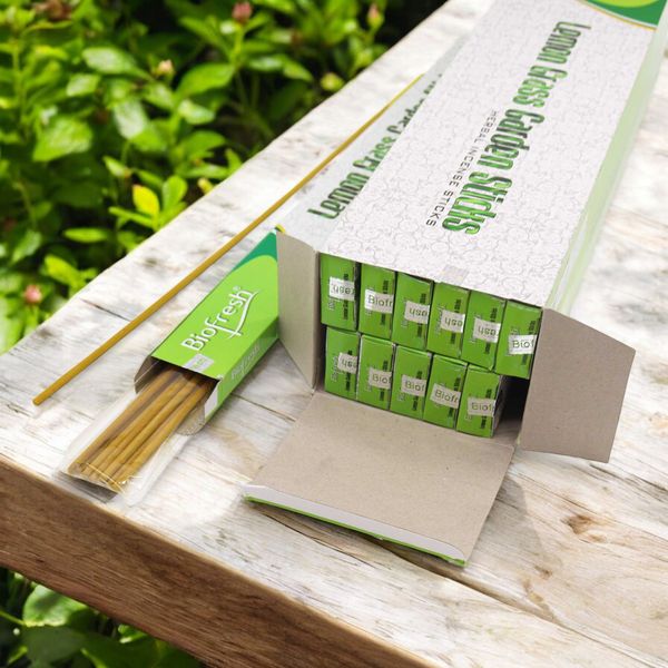 Biofresh Tuin Wierookstokjes - (10 x 50 cm) - Citroengras
