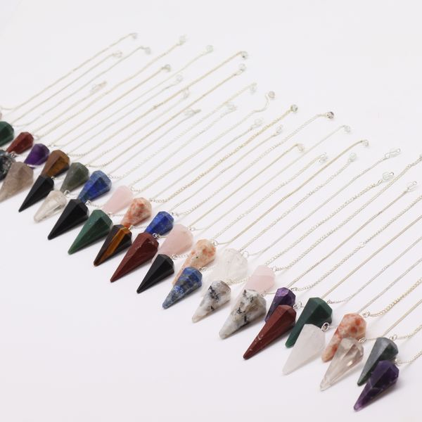 Pendulum Starterset Edelstenen (12x 3 Kristallen) 4 cm – Zeszijdige Piramides