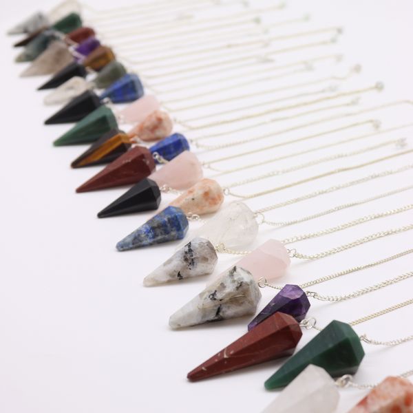 Pendulum Starterset Edelstenen (12x 3 Kristallen) 4 cm – Zeszijdige Piramides