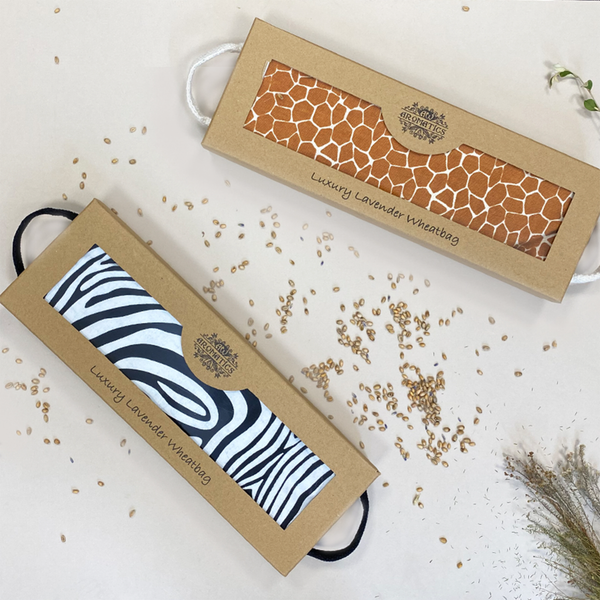 Luxe Katoenen Tarwe Nekkussen in Cadeau Verpakking - Lavendel