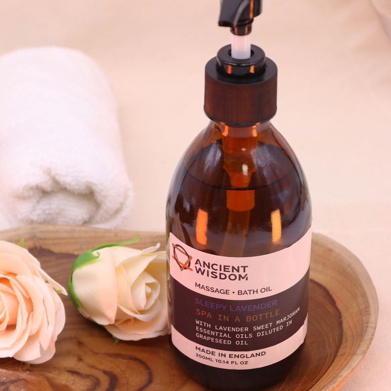 Slaperige Lavendel Massage- en Badolie - 300 ml