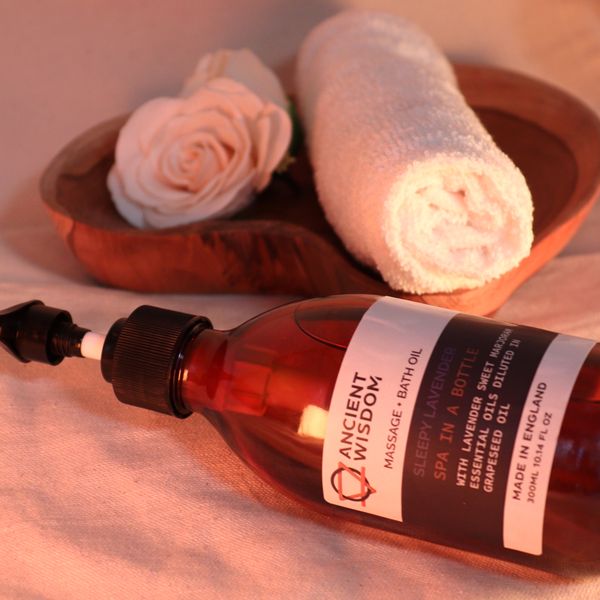 Slaperige Lavendel Massage- en Badolie - 300 ml