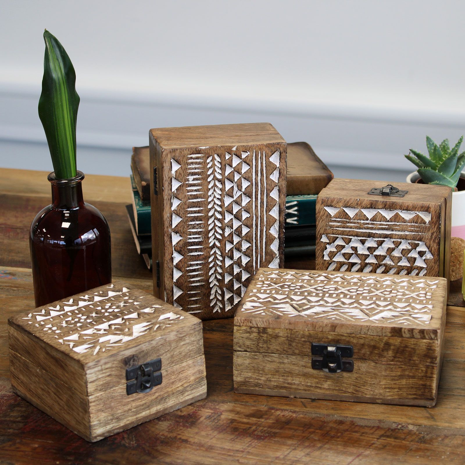 Mango Houten Box - White Washed