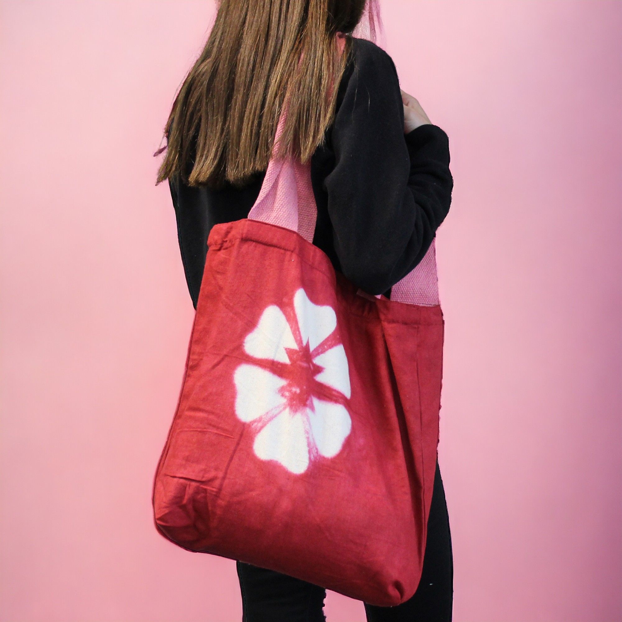 Natuurlijke tie-dye katoenen tas (8 oz)