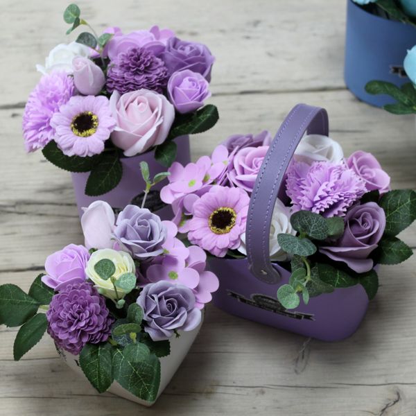 Zeep Bloemen Boeketjes in Pot