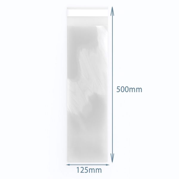 Polypropylene Ritssluiting Verzegeld Zakje 125x500mm (500)