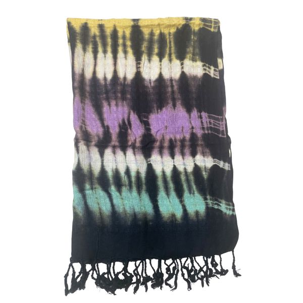 Boho Java Art Sjaal – Multistrepen – 62x200cm