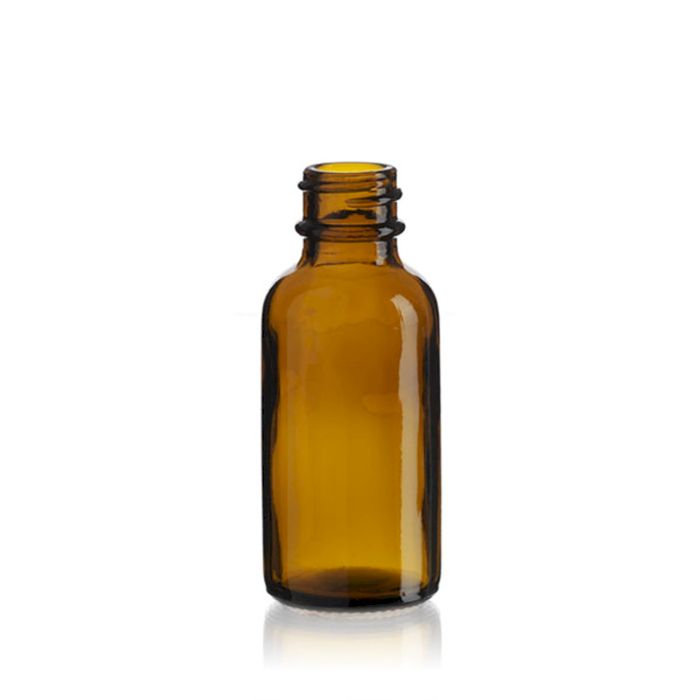 30ml Amber Glazen Boston Fles - Zonder Dop