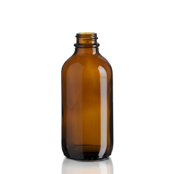 120ml Amber Glazen Boston Fles - Zonder Dop