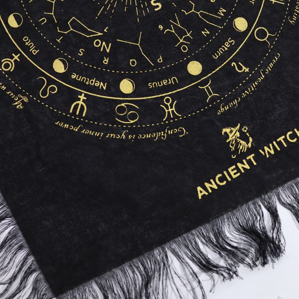 Alziend Oog – Pendel Waarzegdoek – Zwart & Goud