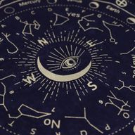 Alziend Oog – Pendel Waarzegdoek – Zwart & Goud