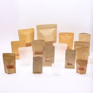 Kraft Papieren Zakjes met Doorzichtig Venster - 12 x 20 cm