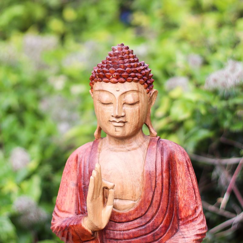 Handgesneden Boeddha Beeld - 30cm - Kennisoverdracht