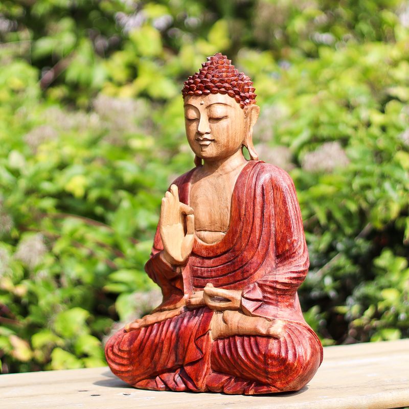Handgesneden Boeddha Beeld - 30cm - Kennisoverdracht